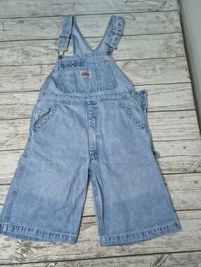 Ikeda Overall Shorts Light Wash Denim Women Size Medium